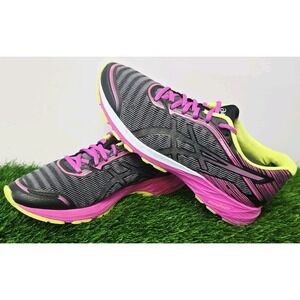 Asics T6F8Y Dynaflyte Black Gray Pink Neon Running Sneakers Shoes Women's Size 9